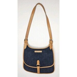 Dooney Bourke Vintage TD38 SD Denim Sling Blue Shoulder Bag Purse Handbag